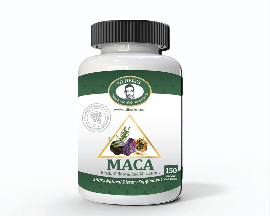 4D Herbs Maca Root Capsules for Women and Men 150 Count 1900 - Etsy