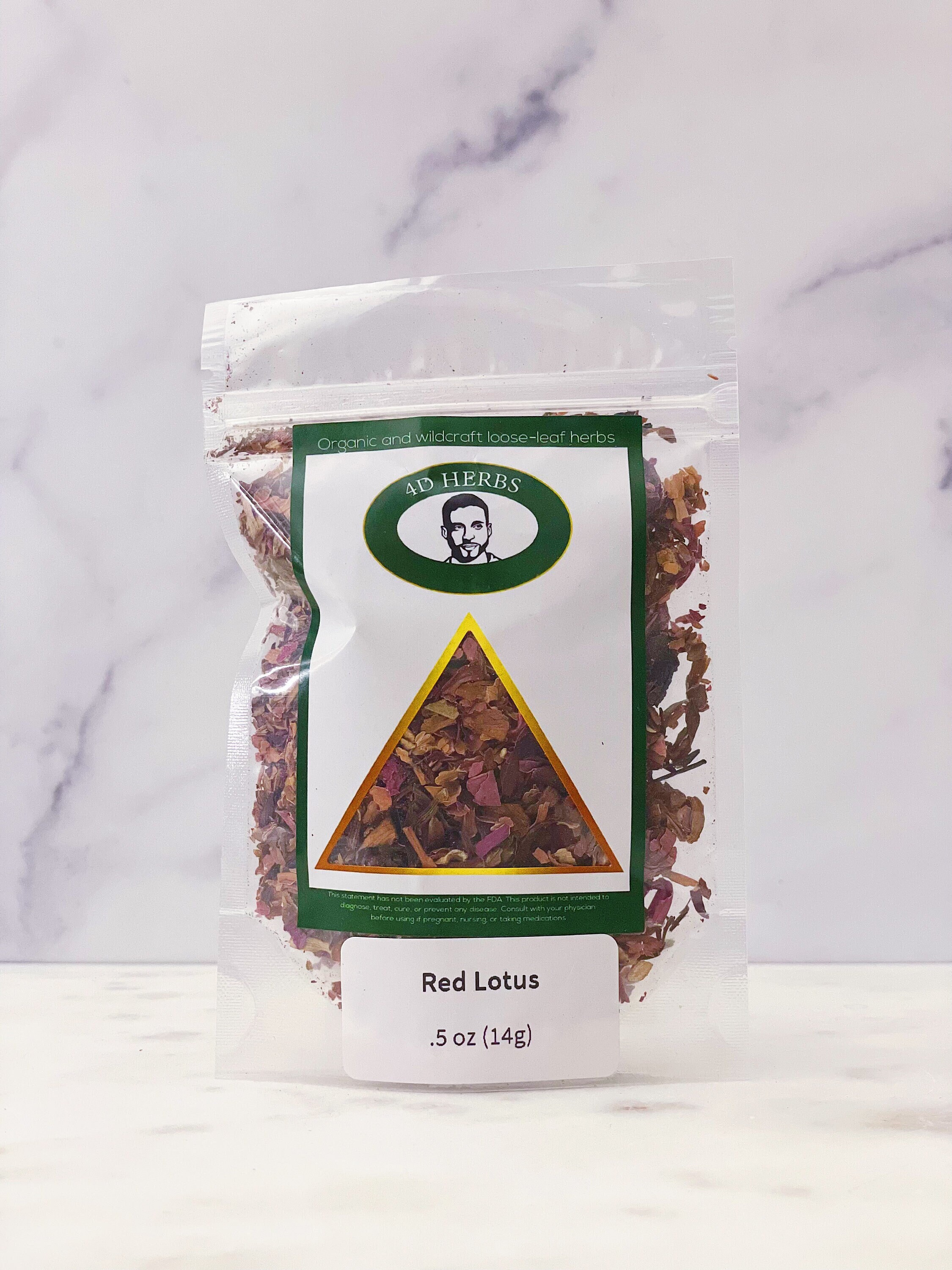 Blooming Red Lotus Flower Loose Leaf Tea, Relaxing Organic Herbal