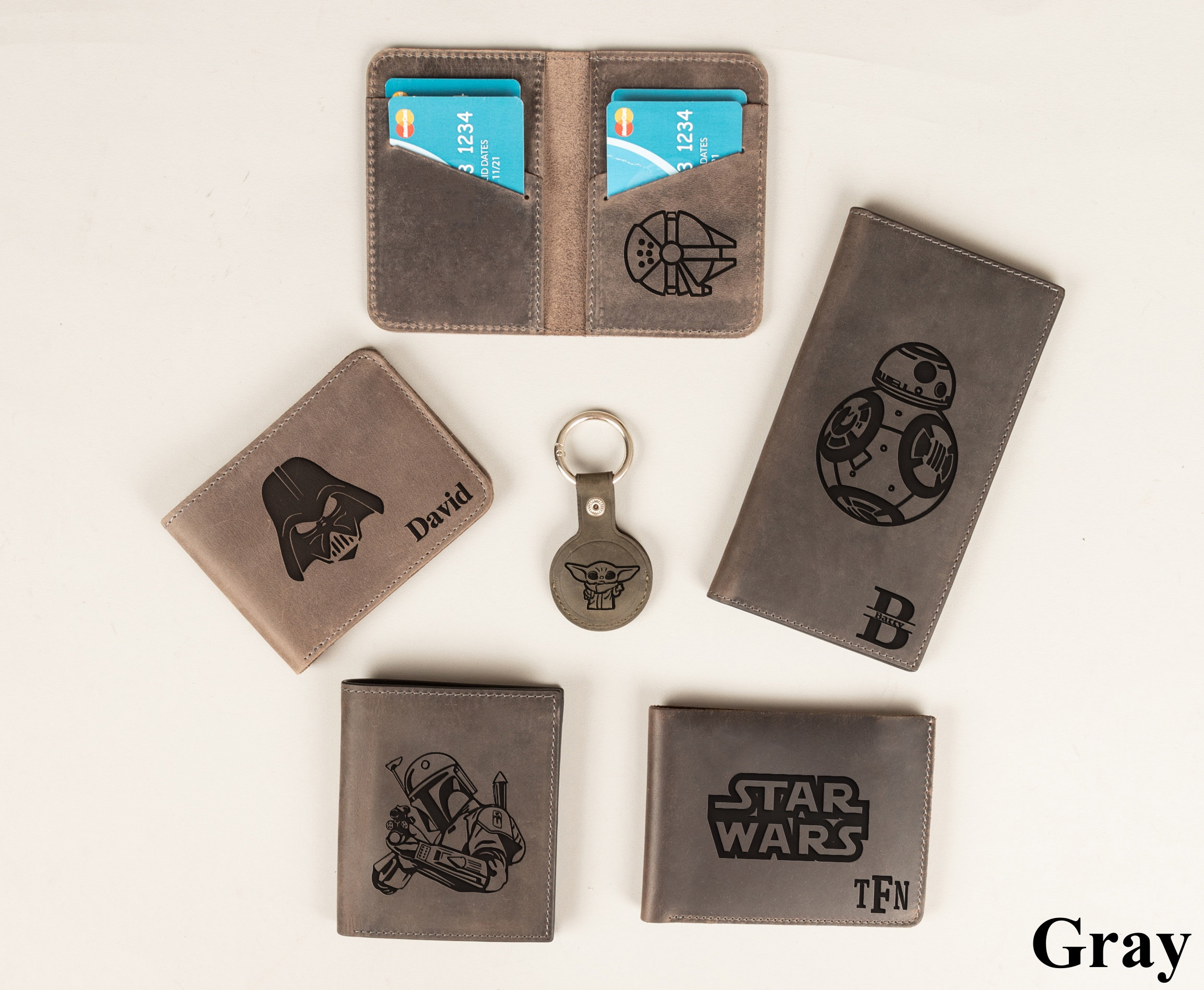 Personalized Star Wars Inspired Leather Wallets Men Unique | Etsy