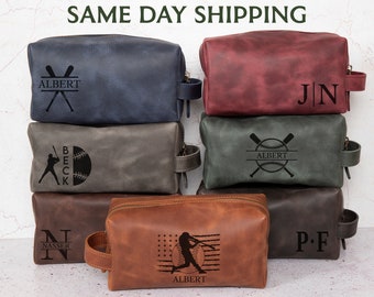 Baseball Gifts Men, Leather Toiletry Bag Mens, Baseball Gifts For Boys, Baseball Gifts Dad, Baseball Inspired Gifts, Dad Baseball Gifts