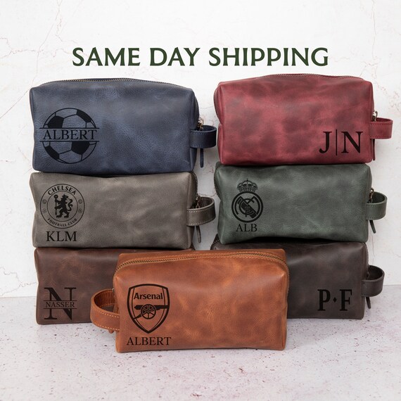 Custom Soccer Gifts for Men Boys Coach Player Personalized Gifts for Soccer Team Leather Dopp Kit Bag Christmas Gift for Boyfriend Etsy Israel