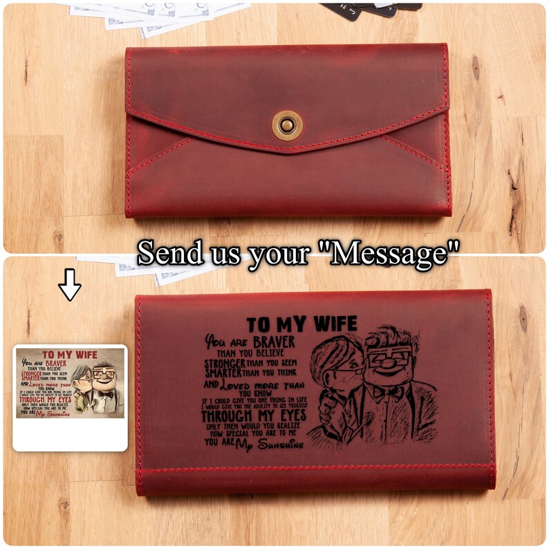 Personalized Womens Wallet Leather Anniversary Gift for Her Etsy