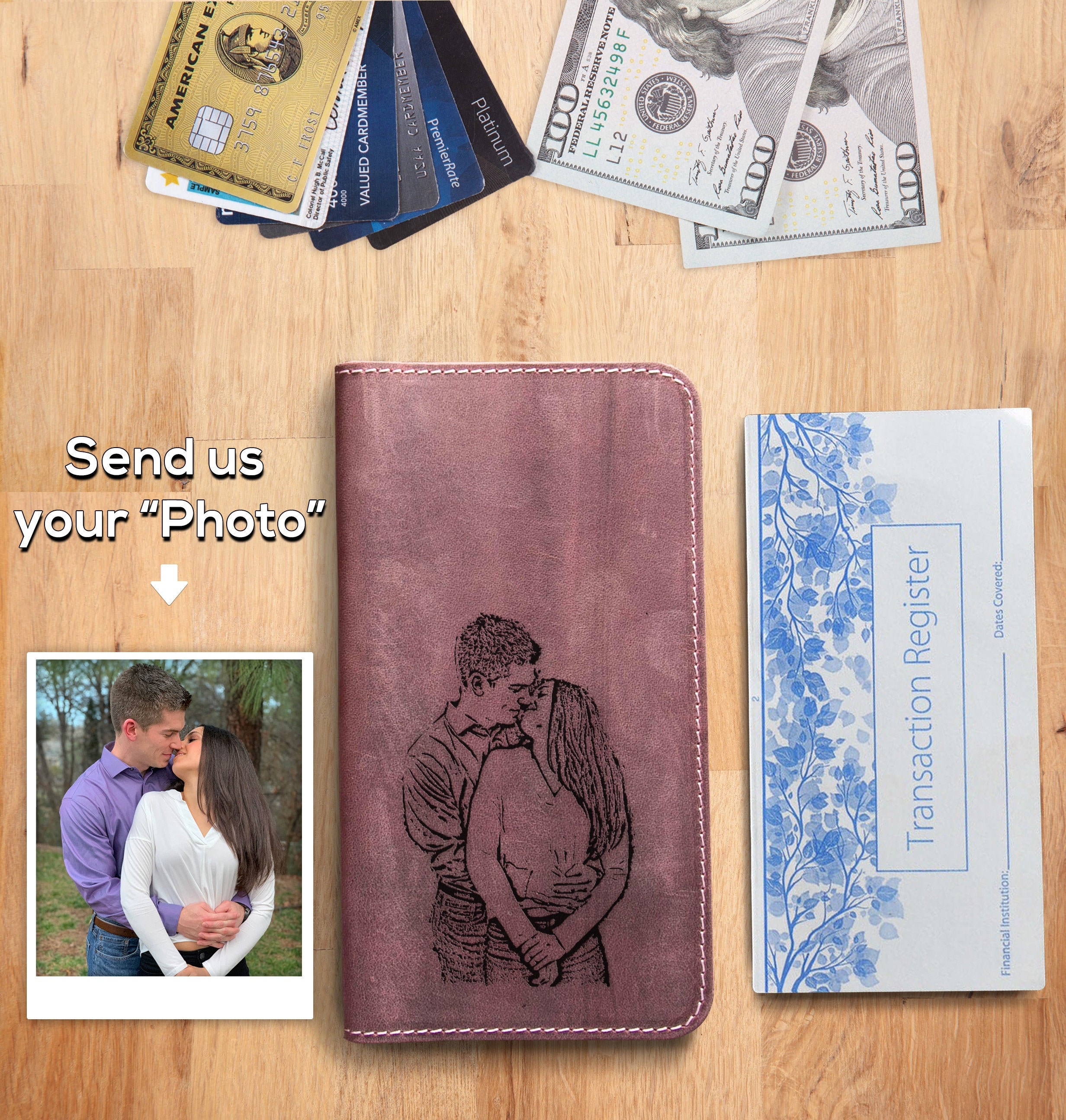 Checkbook Cover for Women Personalized Anniversary Gift for Etsy