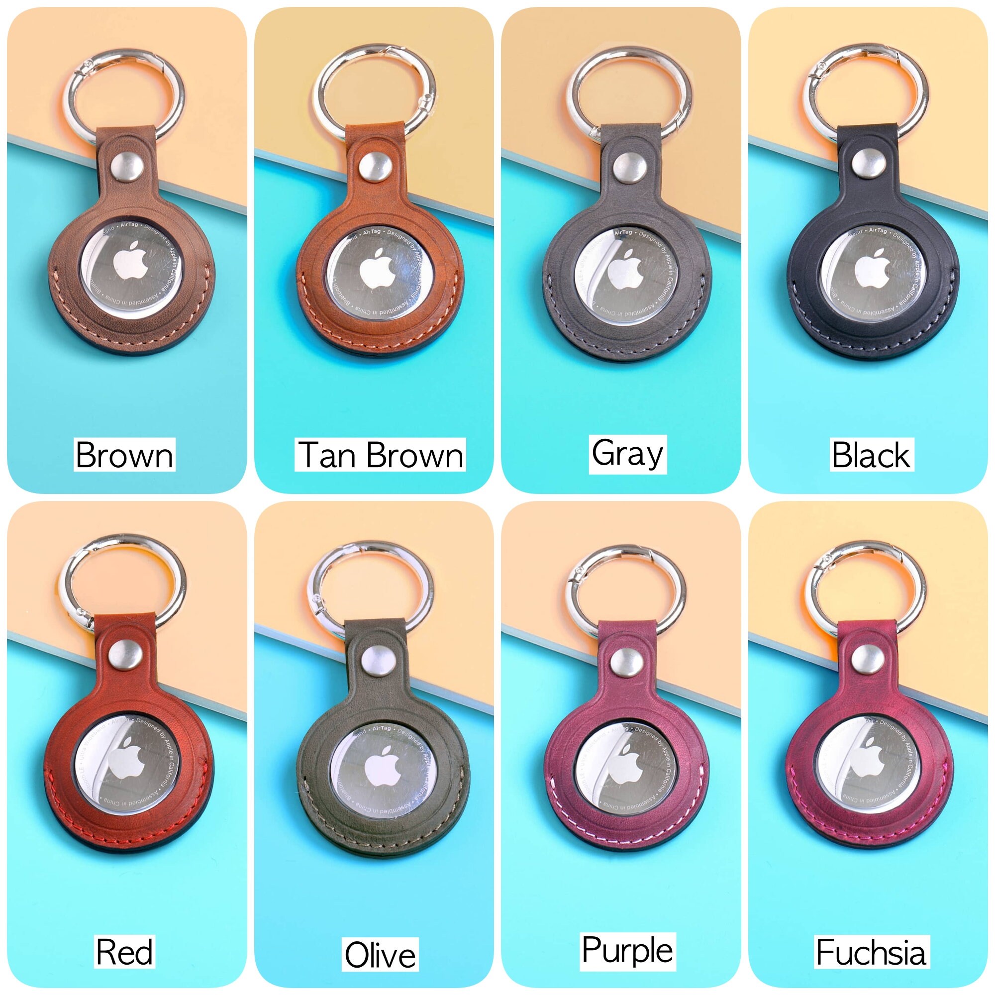 Engraved Apple Airtag Holder Leather Gift for Dad Dad Gift Etsy UK