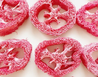 Mini Cranberry Loofahs - bunny toys