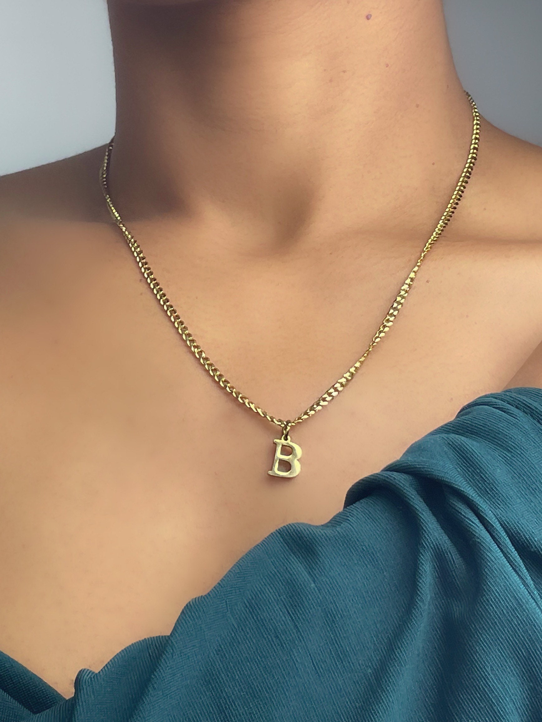 Cuban Link Letter Etsy Australia