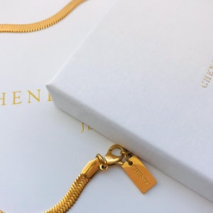 Snake Chain Anklet | Herringbone Anklet | Gold Anklet