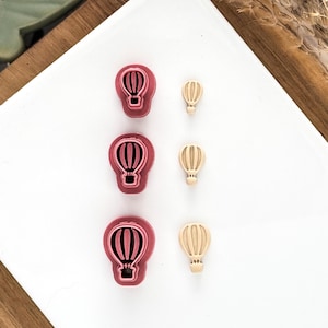 Mini Hot Air Balloon Polymer Clay Cutters, 3 sizes