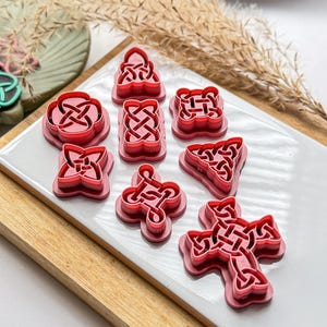 Celtic Knot Clay Cutter Set: Polymer & Silver Clay Imprint Tools