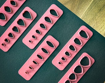 Flower Petal Clay Cutters, petal cluster clay cutters, floral clay cutters, for polymer clay and silver clay. Produced by Fabled Cutters.