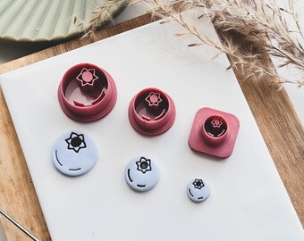 Mini Blueberry Cutters, Small berry shaped tools for polymer and silver clay, fondant