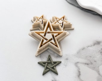 Pentagram Clay Cutter, Gothic Witchy Polymer Clay & Fondant Tool