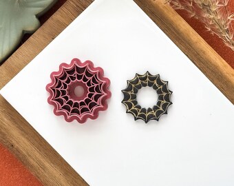 Halloween Web Polymer Clay Cutter: Spiderweb Clay Tools - UK Made
