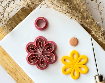 Outline Daisy Flower Cutter | Polymer Clay & Fondant Tools | 5 Sizes | Made In The UK