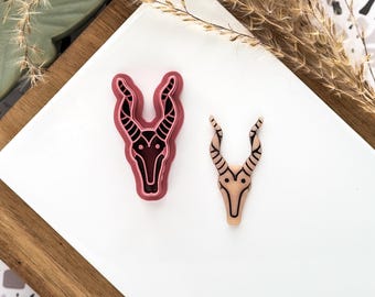 Animal Head Clay Cutter - Antelope: Polymer, Metal, Ceramic Clay - UK Made