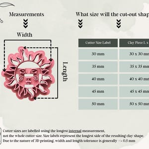 Sun and Moon Clay Cutter Set, For Polymer Clay Jewellery Makers image 7