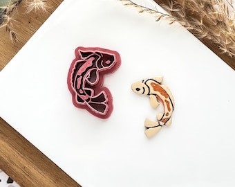 Koi Fish Clay Cutter: Polymer & Silver Clay Embossing Design, UK Made