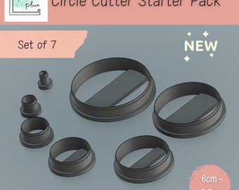 Circular Clay Cutters Set, Beginner Circle Cutter Pack, UK Made