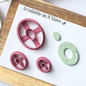 Donut Clay Cutter | 8 Sizes Available | Simple and elegant shape cutting tool for polymer clay artists and bakers  | UK Made