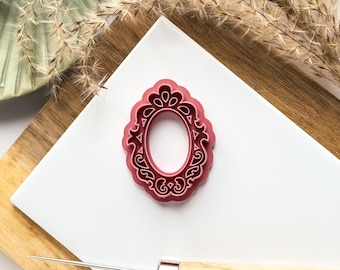 Vintage Frame Clay Cutter: Ornate Filigree Polymer Clay Earring Tool
