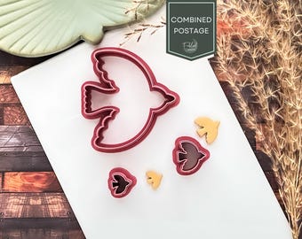 Dove Bird Outline Cutter, Polymer Clay Fondant, Dough Cutter, Many Sizes