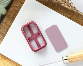 Rounded Rectangle Polymer Clay Cutter: Geometric Base Shape