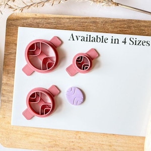 Embossed Oval Polymer Clay Cutters - Stud Earring Cutters for Clay Artists. 4 Sizes available - Made in the UK