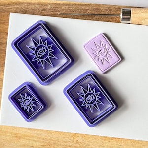 Böses Auge Tarot Karte Ton Ausstechform, 5 Größen, mystische Ausstechformen, Alternative Polymer Clay Ohrring Ausstecher, UK Made