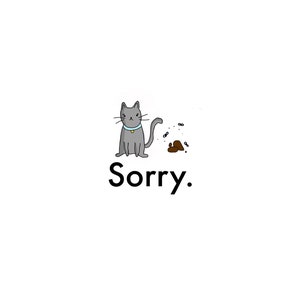 Carte d'excuses de chat