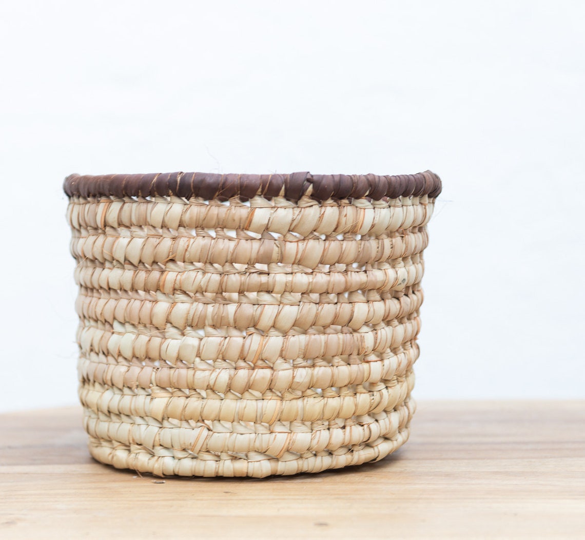 Woven Plant basket Storage baskets Palm basket Basket Etsy