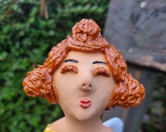 Keramik Frau/ Engel Schutzengel