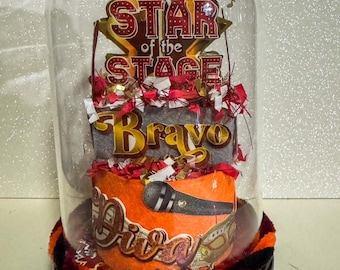 Diva Snow Globe, Stage Lover Gift, Star of the Stage, Drama Gift, Teacher Present, Performance Art Decor, Actress Gift, Singer Gift