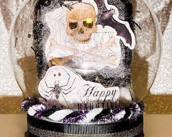 Halloween snow globe, Halloween tombstone, personalized Halloween gift, Halloween office decor Halloween coworker gift, Halloween kids gift
