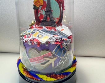France/Eiffel Tower lover gift, Travel Lover Gift, Travel Buddies Present, Travel Cloche/Globe, Pilot Gift, Europe lover gift, Eiffel Tower
