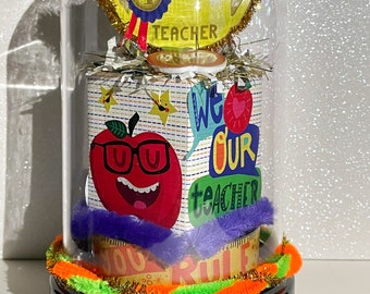 Teacher snow globe, teacher appreciation gift, teachers gift, Educators Gift, Number One Teacher, Preschool Teacher Present, Teachers Apple