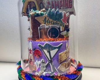 Camping Gift, Camping Present, Camping Lover Gift, Great Outdoor Gift, Camping Cloche, Camping Fan, Camping Fanatic