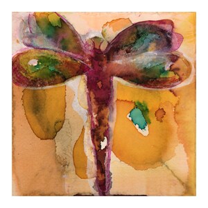 Libélula 5. Acuarela Abstracta. Excelente print decorativa.
