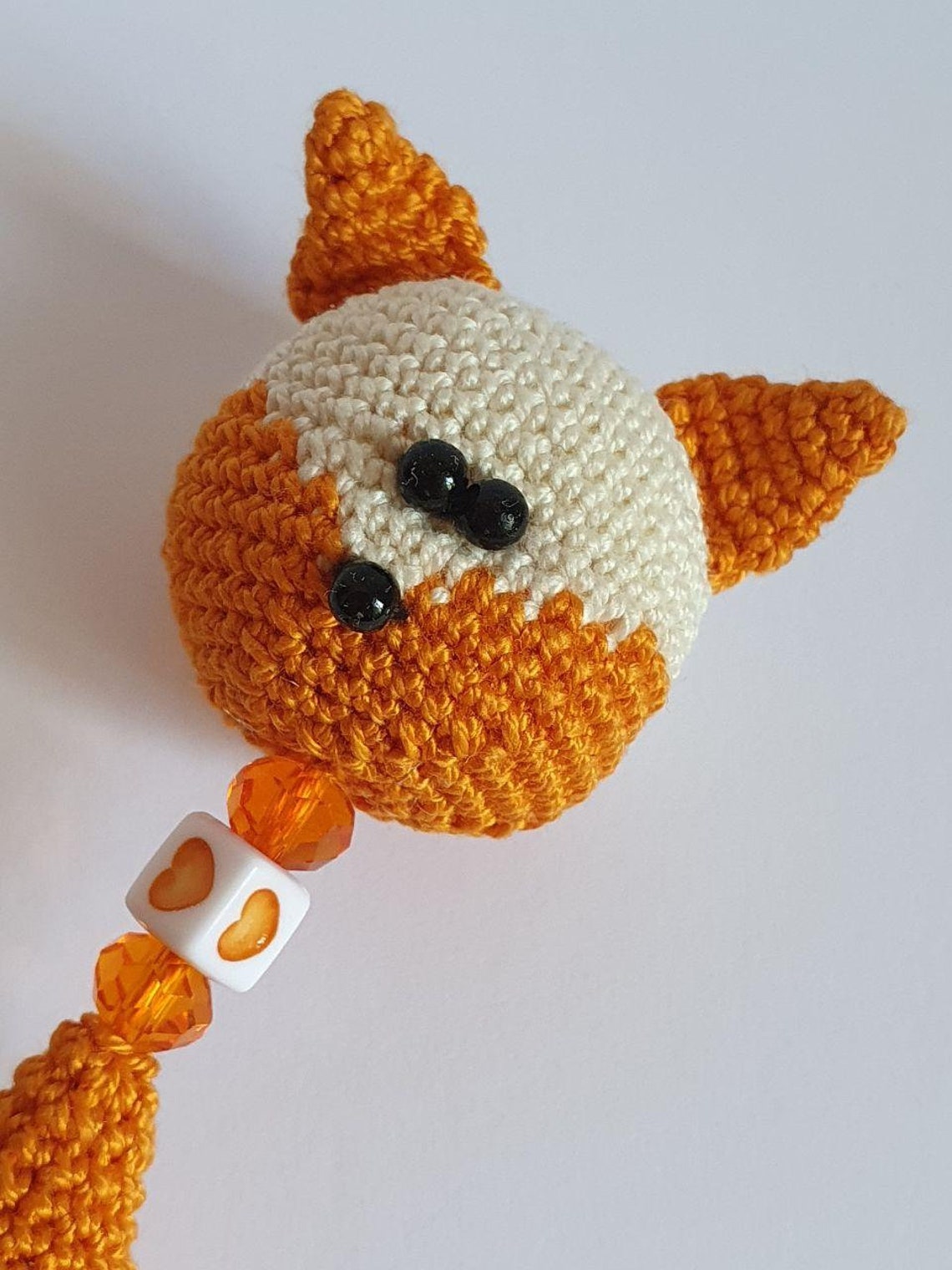 Little fox amigurumi fox keychain handmade fox toy fox | Etsy