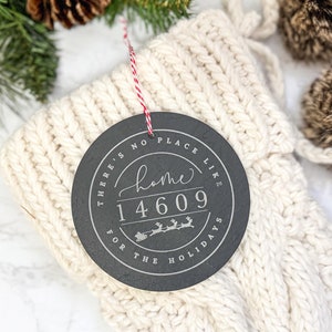 There’s No Place Like Home Ornament,Zip Code Ornament, Hometown Ornament, Personalized Home Ornament, First Home Ornament, New Home Ornament