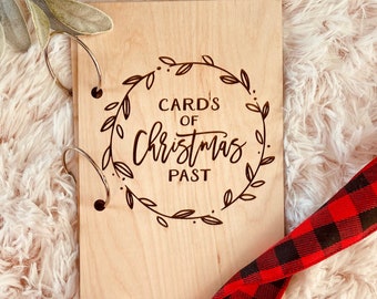 Card Keeper, Cards of Christmas Past, Greeting Card Keeper, Christmas Decor, Christmas Cards, Christmas Keepsake, Custom Engraved Gift