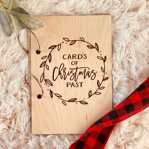 Card Keeper, Cards of Christmas Past, Greeting Card Keeper, Christmas Decor, Christmas Cards, Christmas Keepsake, Custom Engraved Gift