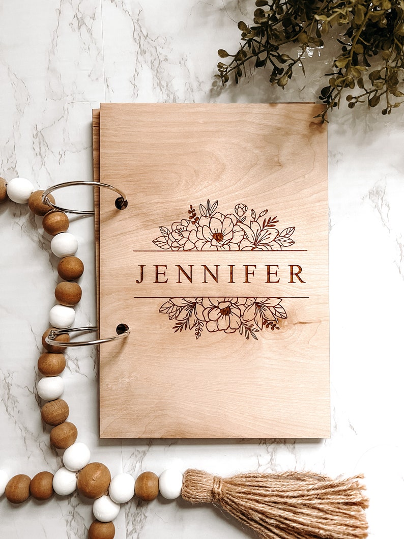 Personalized Wood Card Keeper to store greeting cards