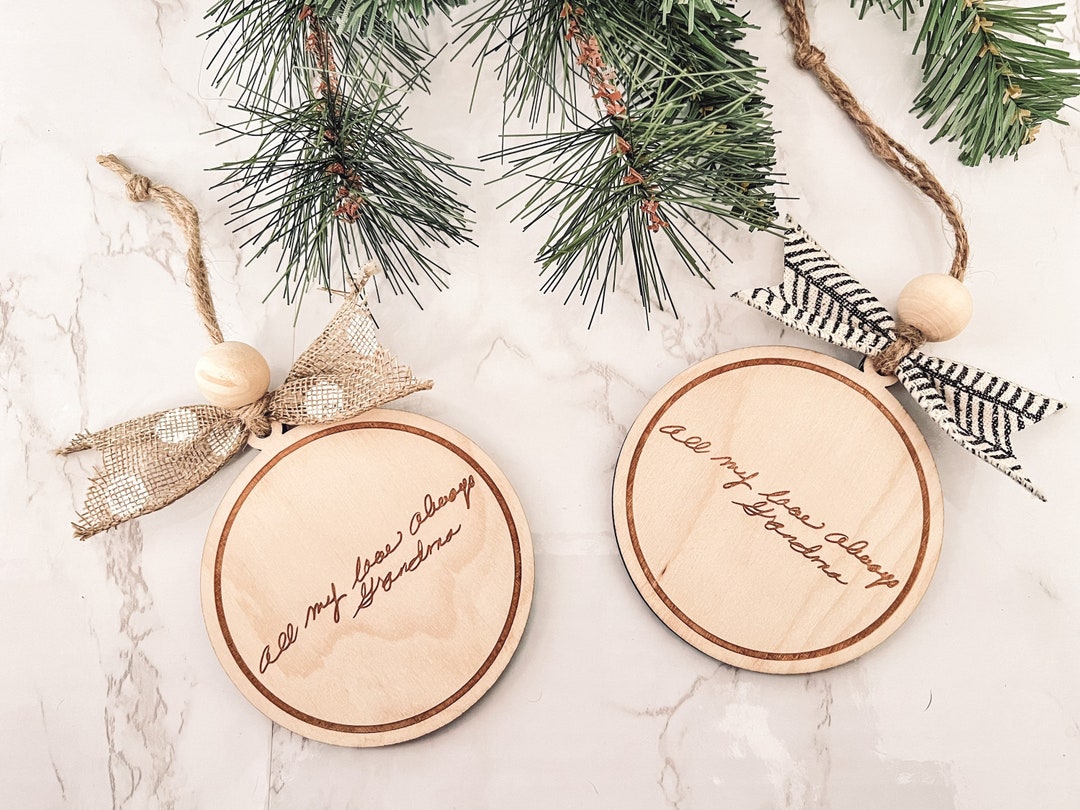 Handwritten Ornament, Handwritten Gift, Handwriting Gift, Handwriting