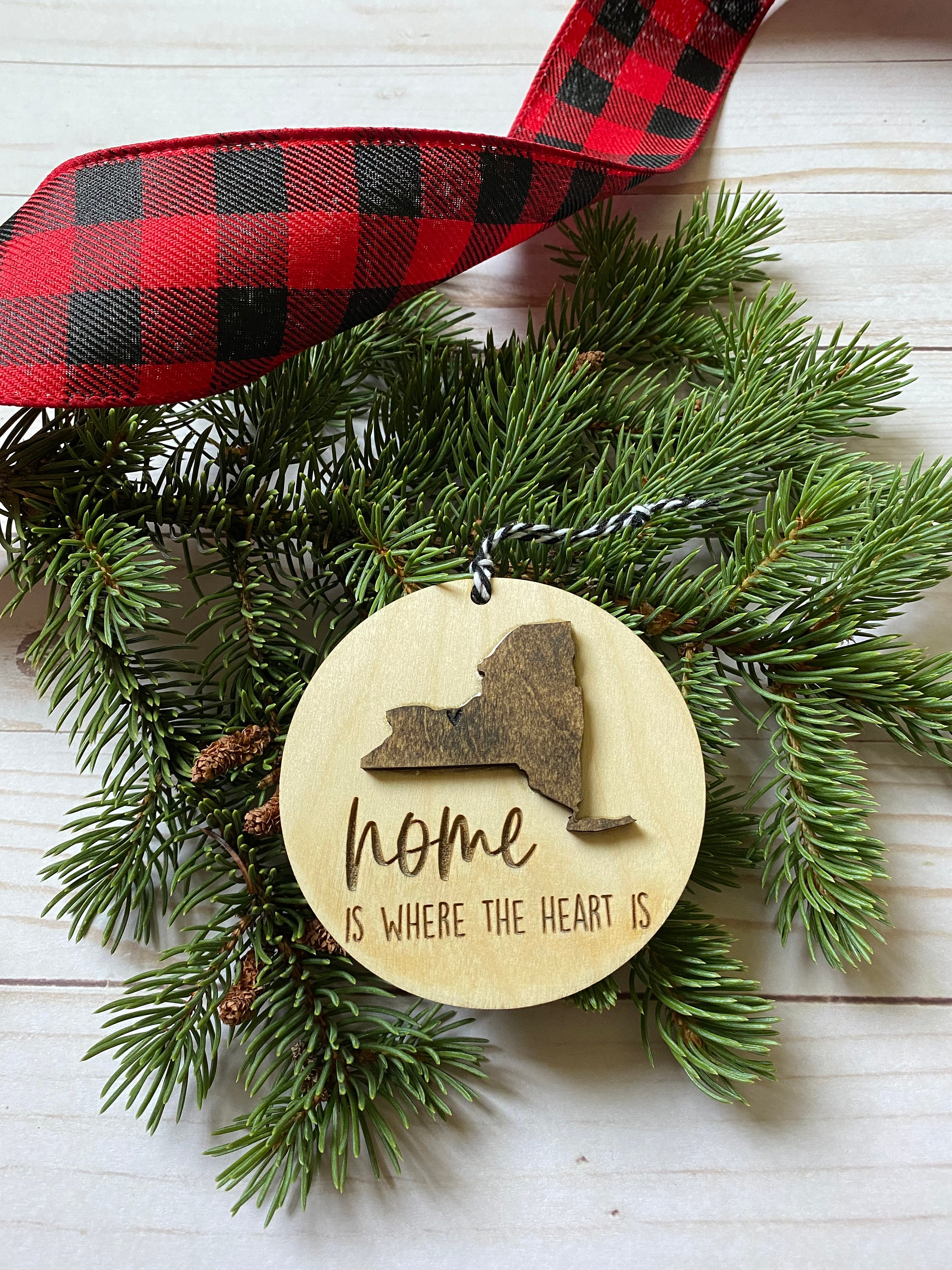 Home Is Where The Heart Is Ornament Custom Wood Ornament 3D Etsy