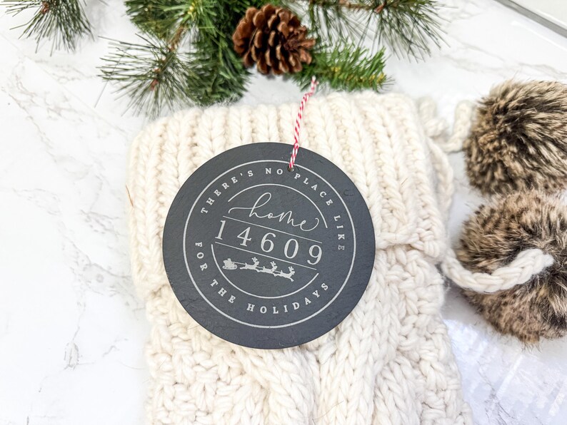 Theres No Place Like Home Ornament,zip Code Ornament, Hometown Ornament