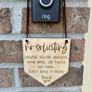 No Soliciting Front Door Sign, No Soliciting Funny Front Door Sign, Go Away Sign, Front Door Sign
