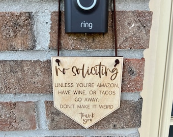 No Soliciting Front Door Sign, No Soliciting Funny Front Door Sign, Go Away Sign, Front Door Sign