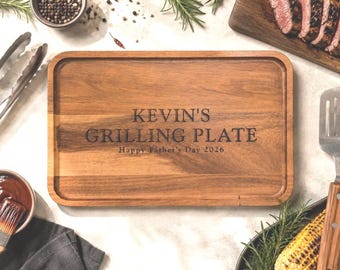 Plancha para asar personalizada para el abuelo o papá, bandeja para asar personalizada, regalo de barbacoa para hombre, regalo de parrilla personalizado