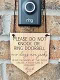 Please Do Not Knock or Ring Doorbell, Door Sign, Do Not Disturb Sign, Dogs Are Jerks Sign, Dog Sign, No Need To Involve The Dogs, Custom Dog