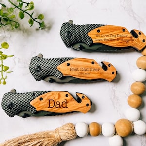 Fathers Day Gift from Daughter, Fathers Day Gift from Wife, Fathers Day Gift from Kids, Personalized Engraved Pocket Knife Gift,Gift for Him
